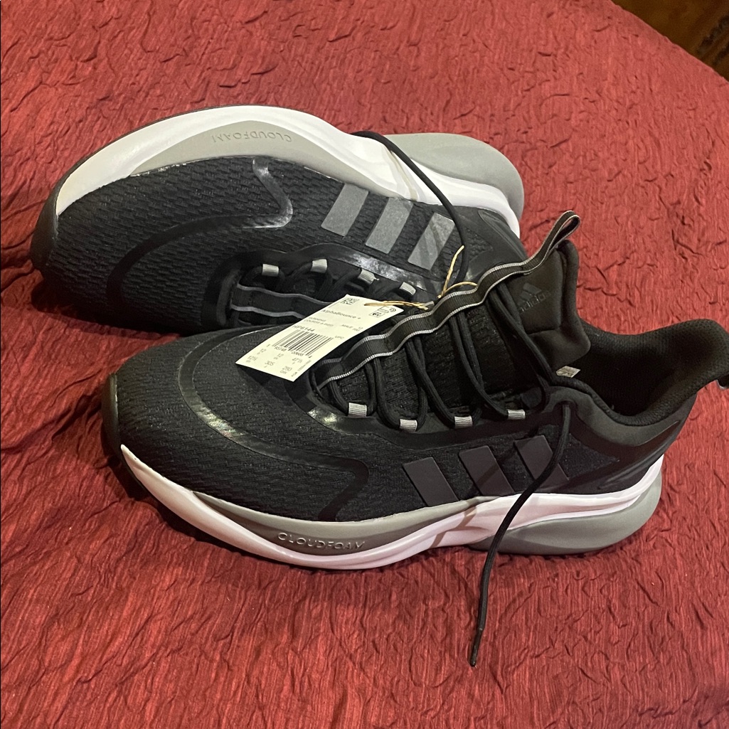 Adidas Alphabounce + (New) Men's Black And Gray Athletic